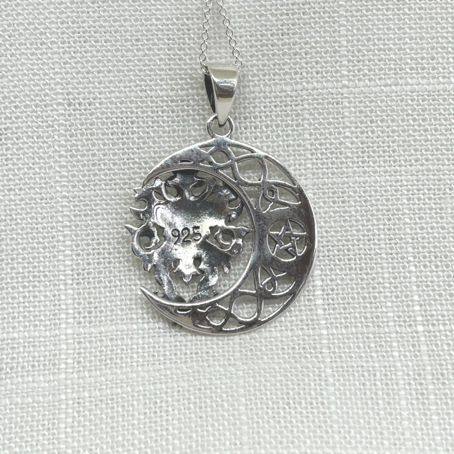 Sterling Silver Celtic Green Man Necklace