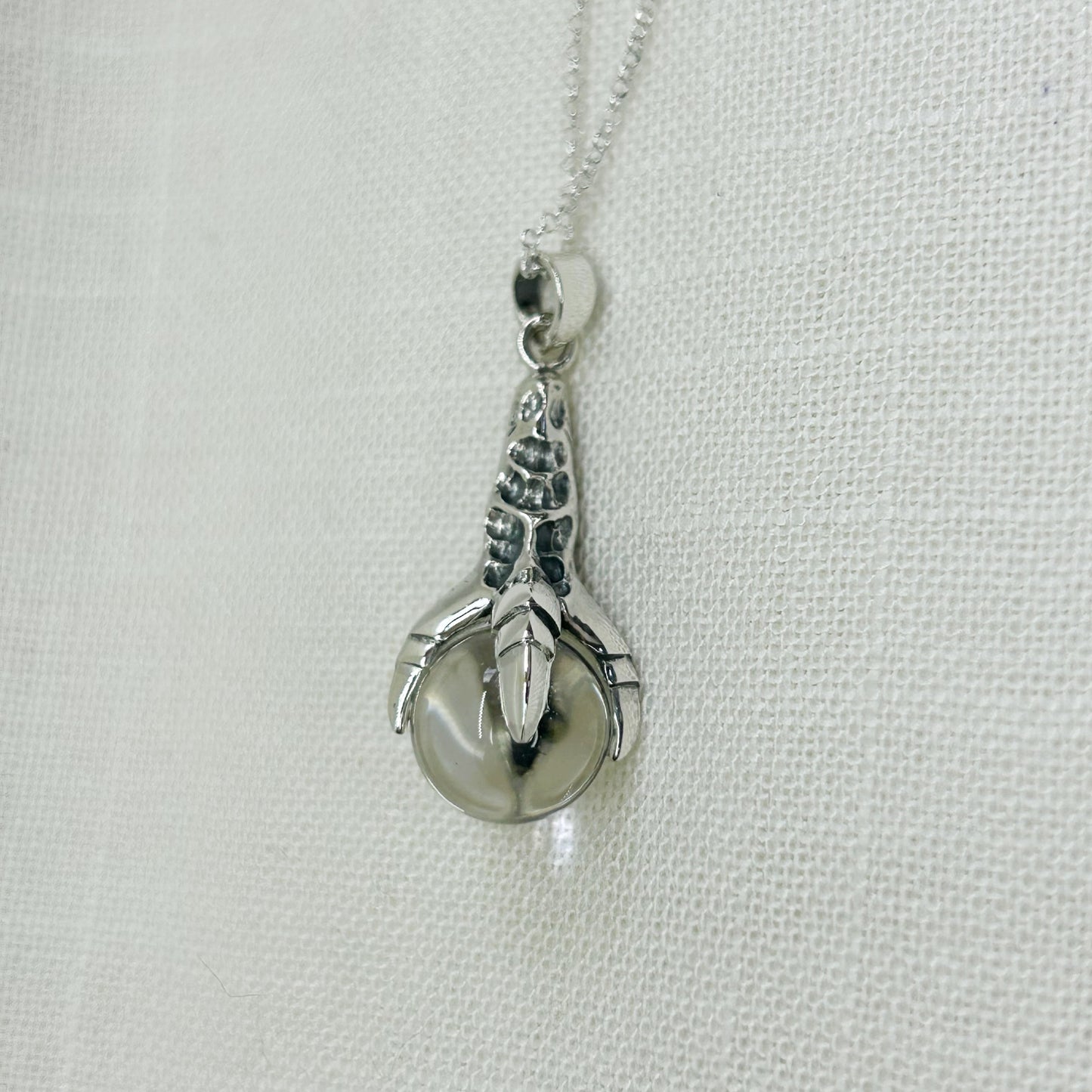 Sterling Silver Claw of the Dragon Necklace