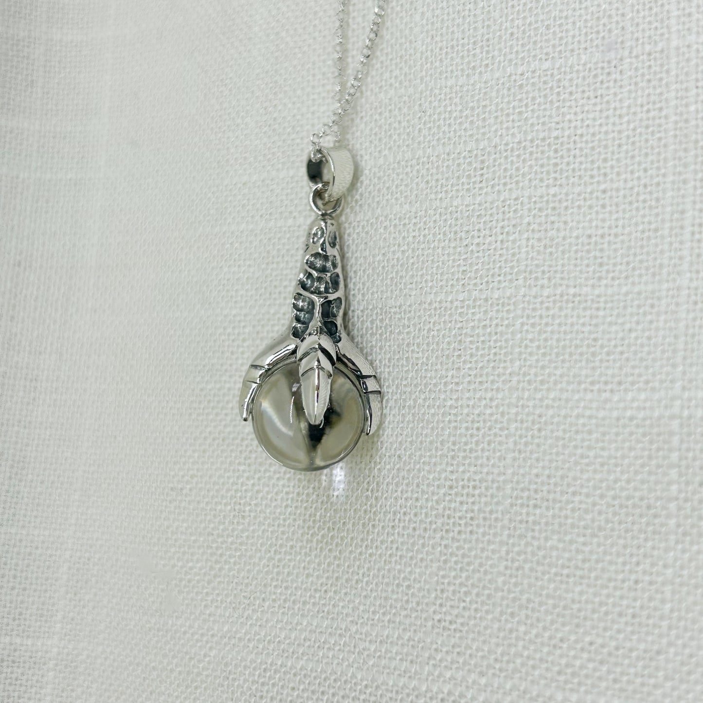 Sterling Silver Claw of the Dragon Necklace