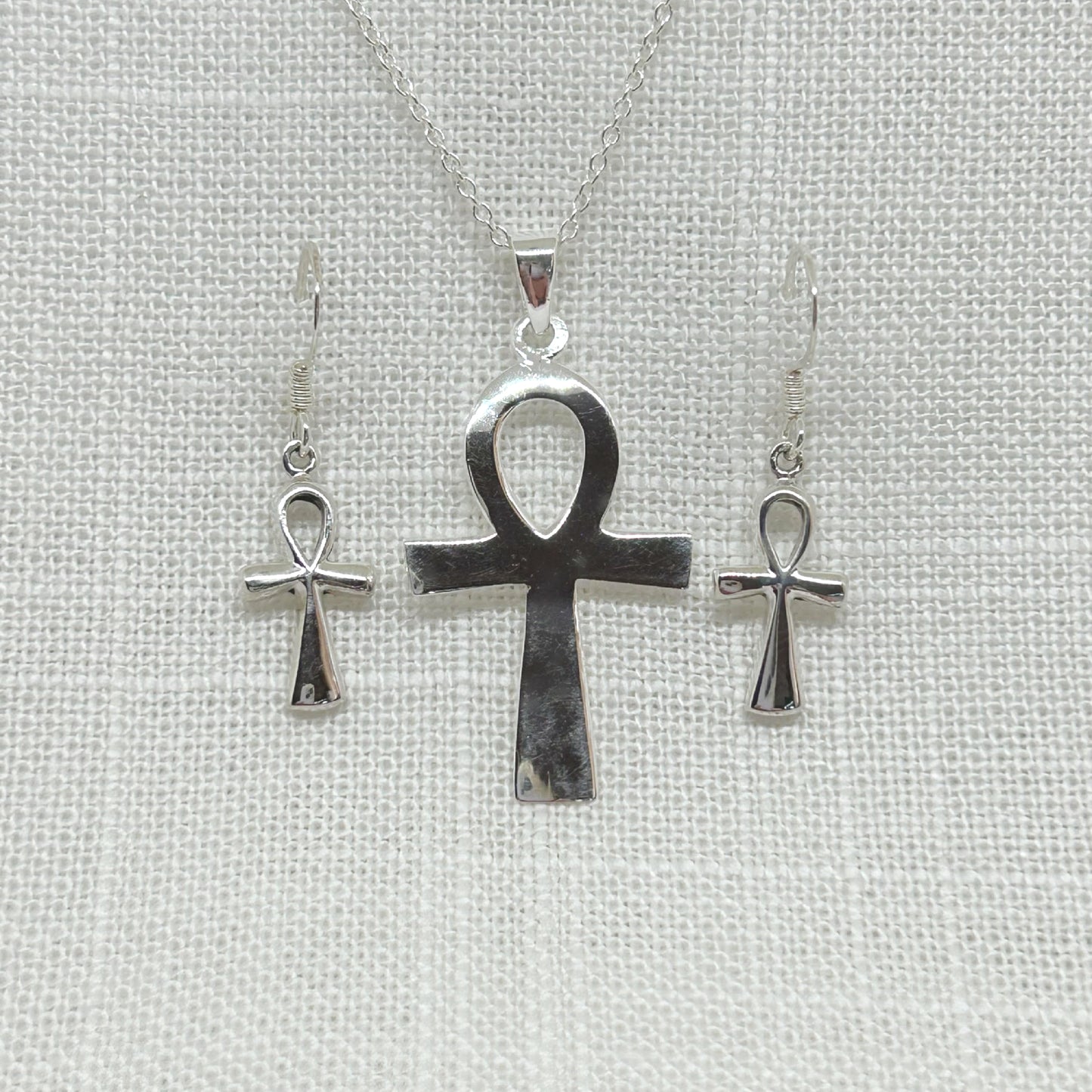 Sterling Silver Egyptian Ankh Necklace