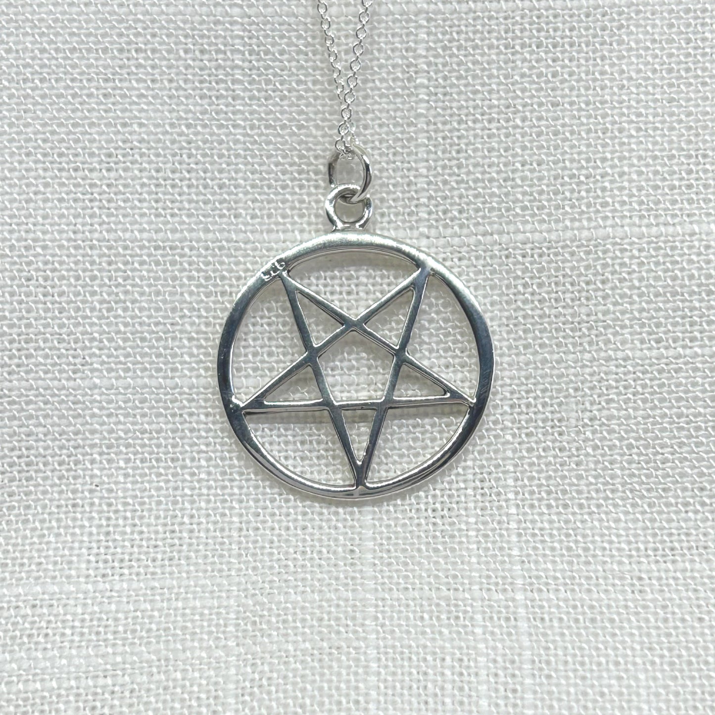 Sterling Silver Inverted Pentacle Necklace