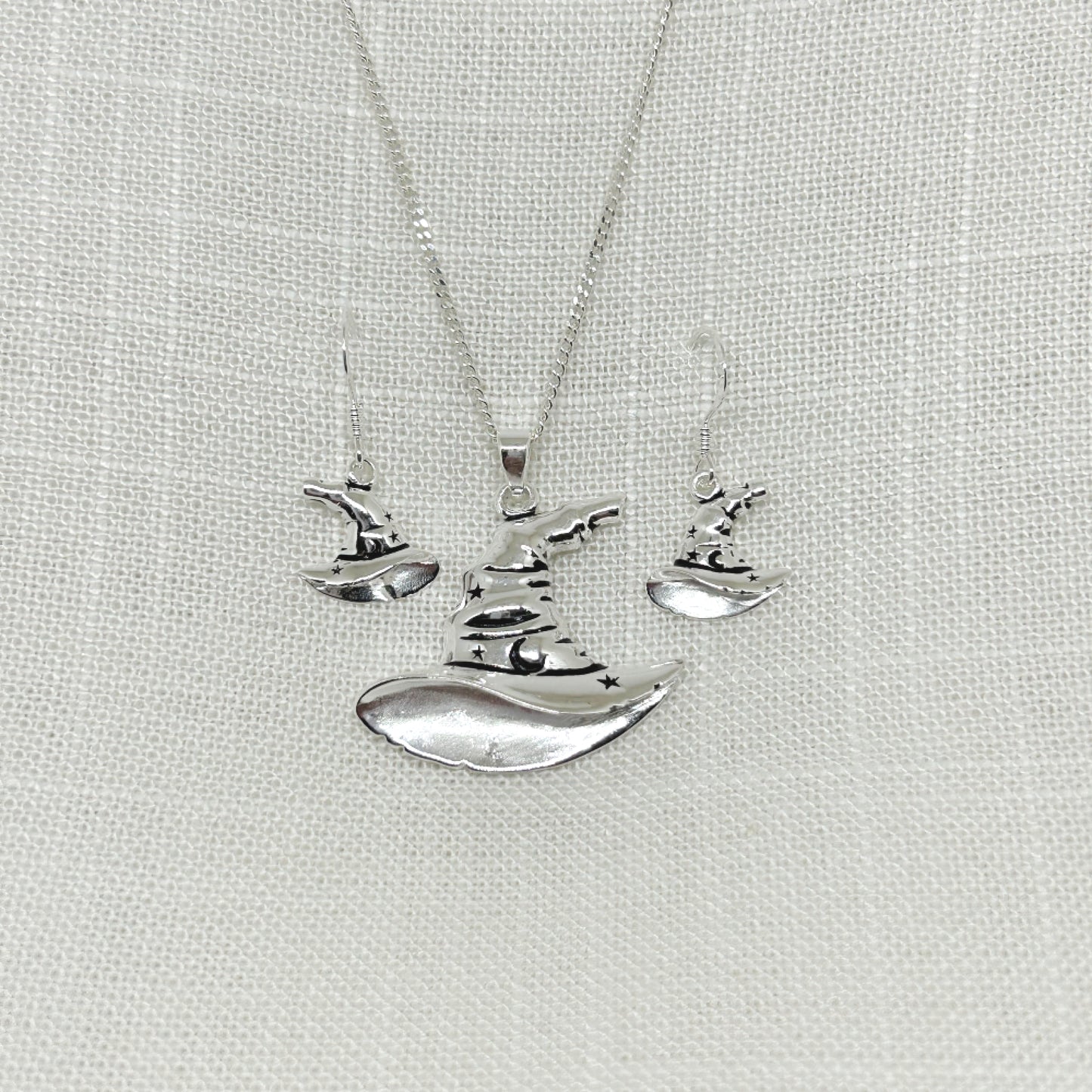 Sterling Silver Witch Hat Necklace X Large