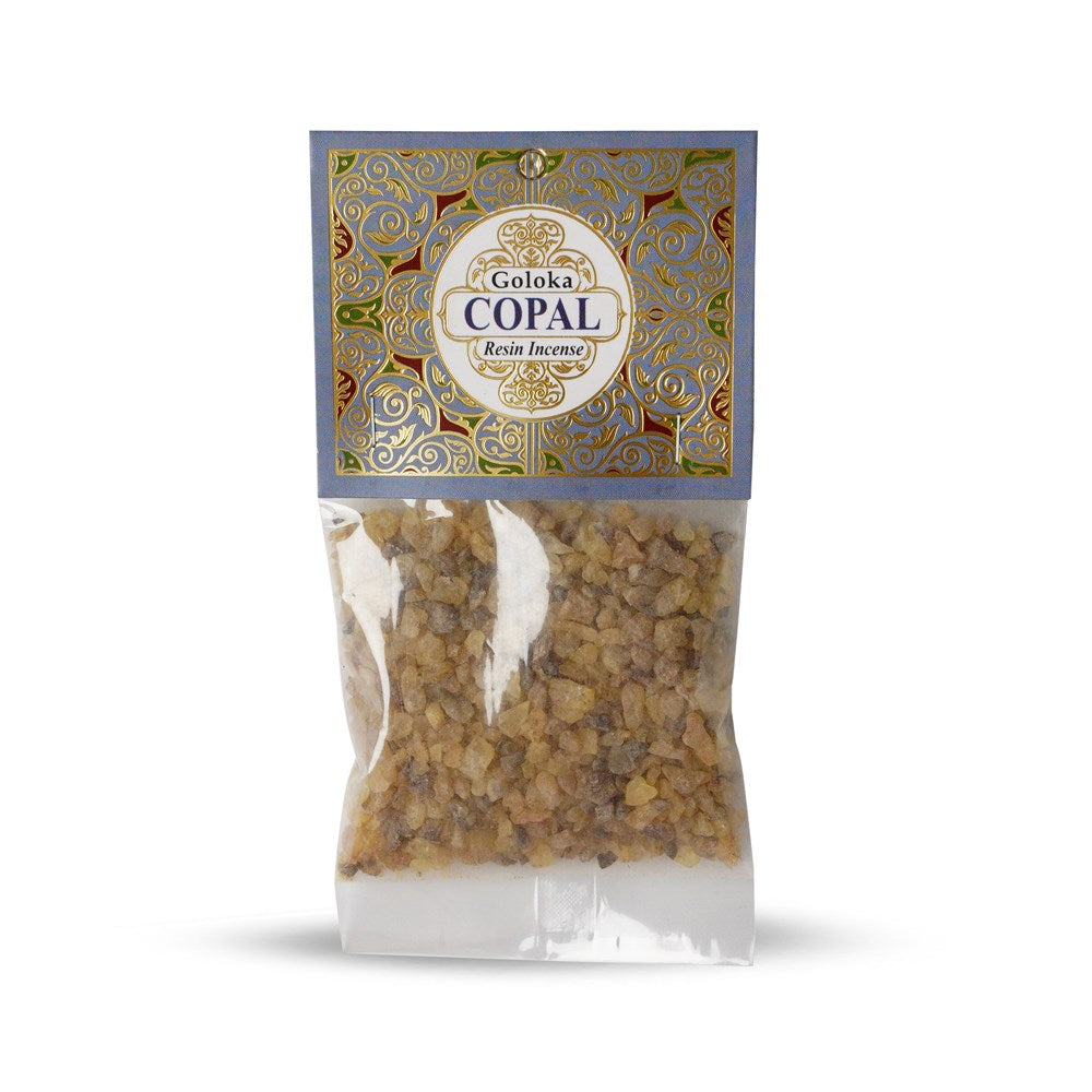 The smoke emitted from resin incense have been used to clear negative energies for centuries and Copal is particularly useful for purifying sacred spaces and religious ceremonies. When burnt, copal gives off a clean, light, woody scent. Each packet has 30g of incense. Burn only with charcoal discs or metal resin burners. Do not ingest.