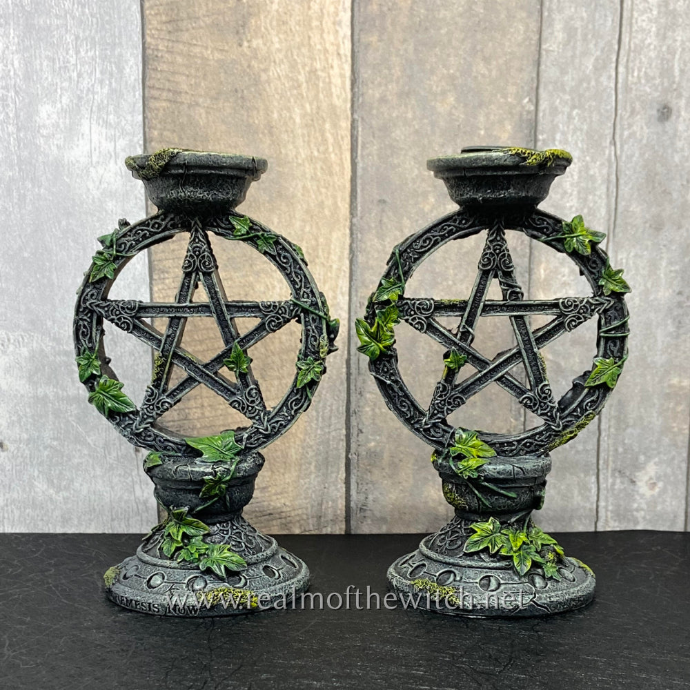 Pentacle Candlesticks Set of 2