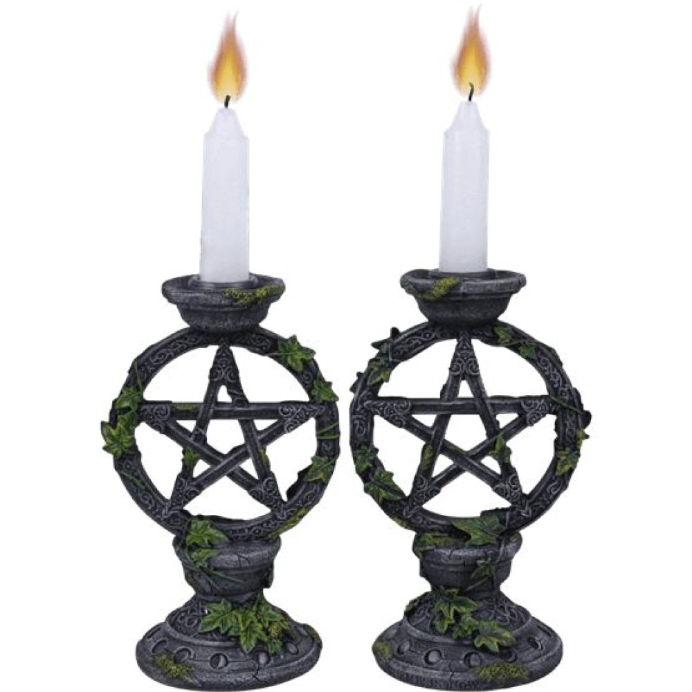 Pentacle Candlesticks Set of 2