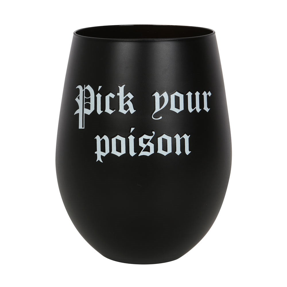 Pick Your Poison Stemless Glass