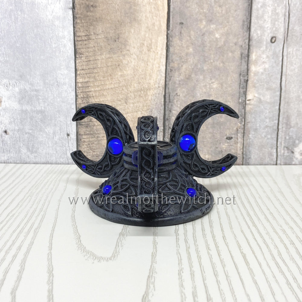 Triple Moon Crystal Ball Holder 10cm