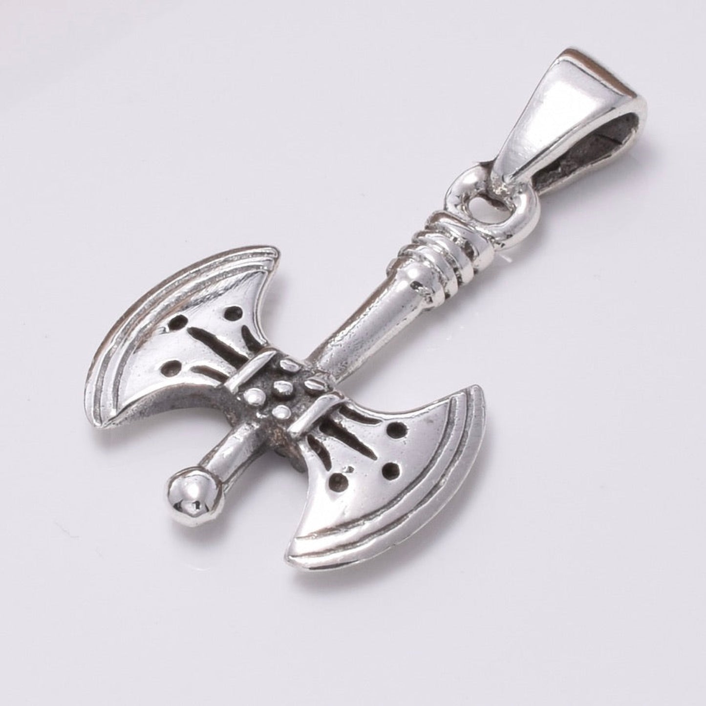 Sterling Silver Viking Axe Necklace