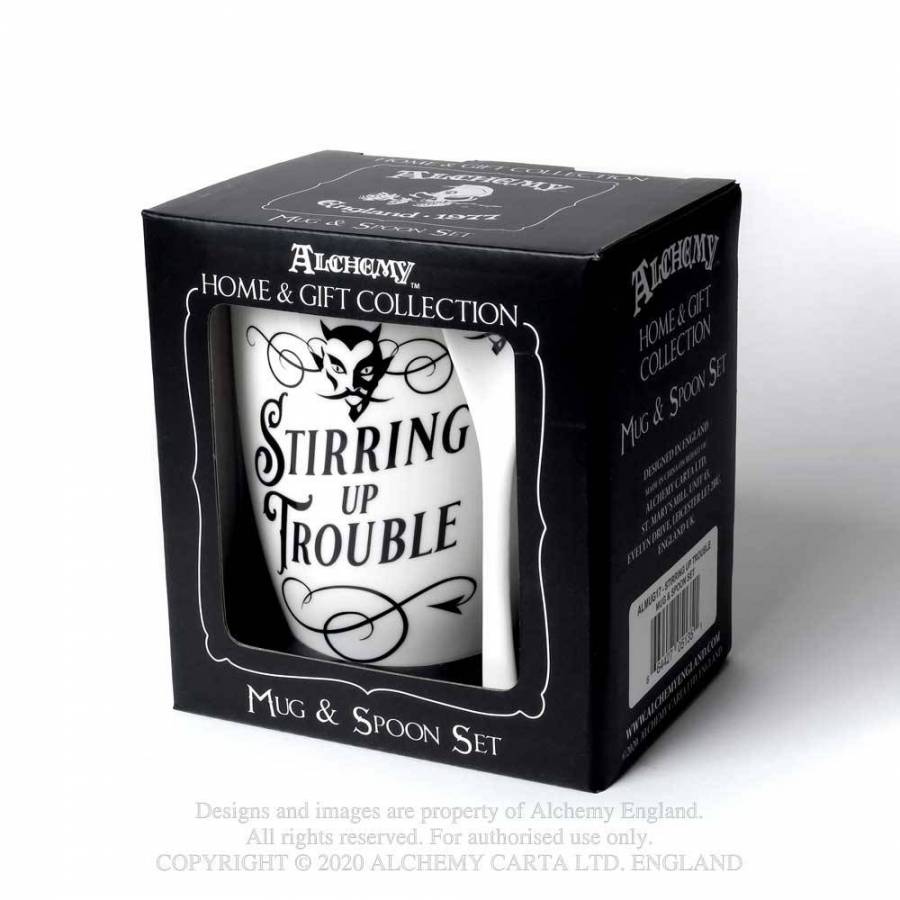 Mug and Spoon Set 'Stirring up Trouble' by Alchemy
