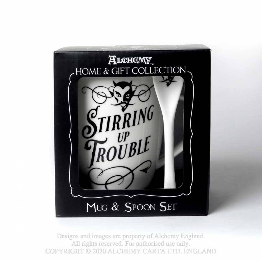 Mug and Spoon Set 'Stirring up Trouble' by Alchemy