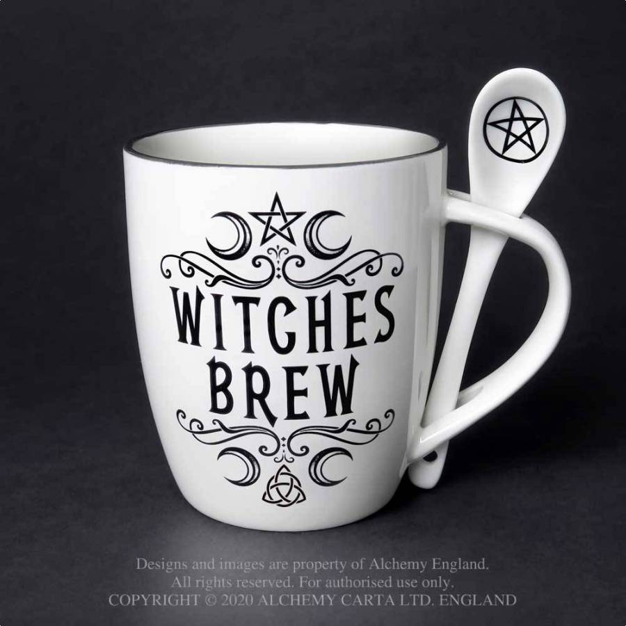 Cause a stir with these incredible mug and spoon gift sets! Perfect for that tea or coffee loving friend! Or maybe a little treat just for you, it will truly serve you a fiendishly good brew! This extraordinary mug and spoon set forms part of the exciting Home & Gift Collection by Alchemy.