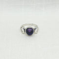 Sterling Silver Amethyst Triple Moon Ring Size: Med UK N - US 7