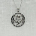 Sterling Silver Chalice Well Pentagram Necklace