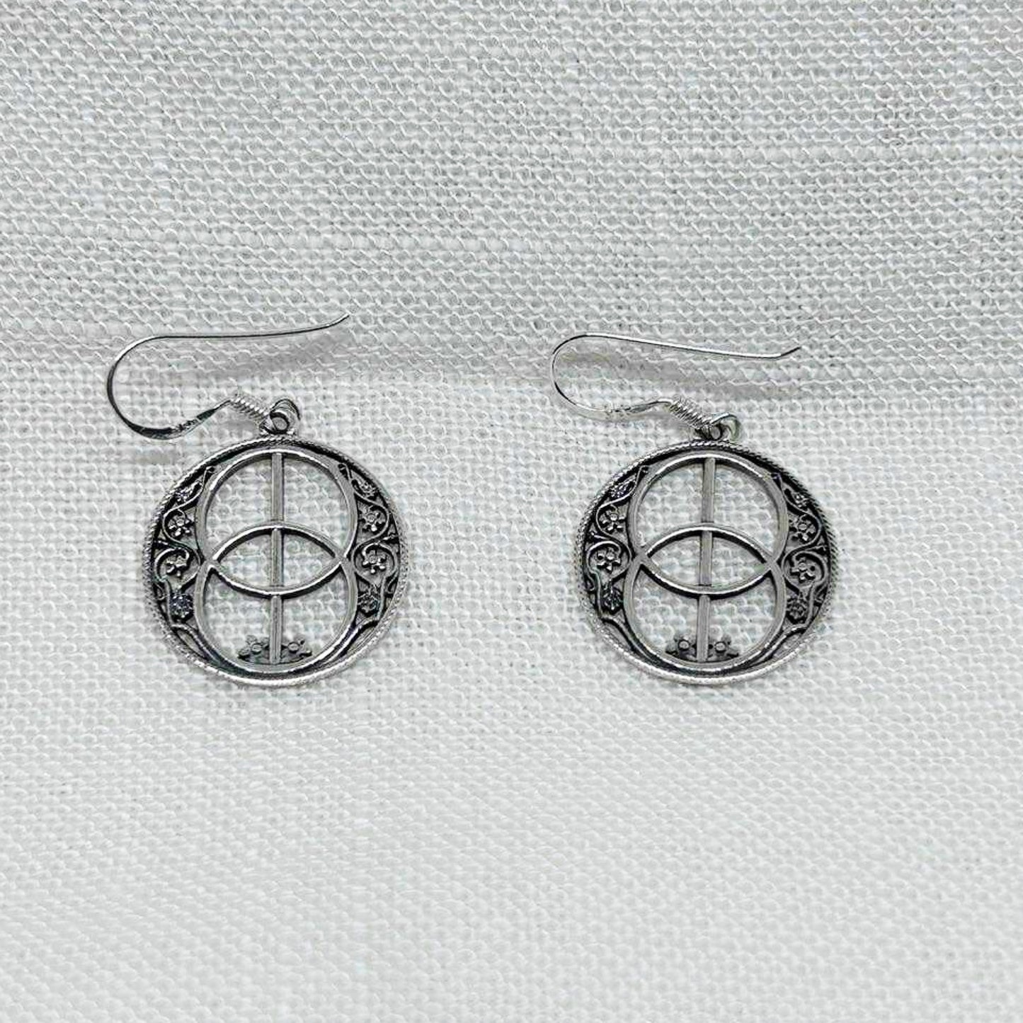 Sterling Silver Chalice Well Drop Earrings