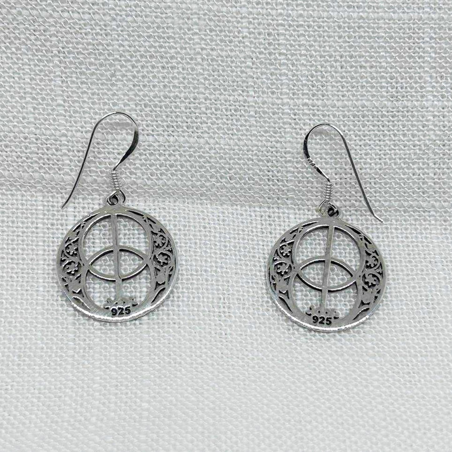 Sterling Silver Chalice Well Drop Earrings