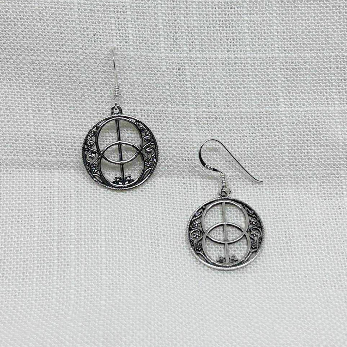 Sterling Silver Chalice Well Drop Earrings