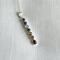 Sterling Silver Gemstone Chakra Necklace