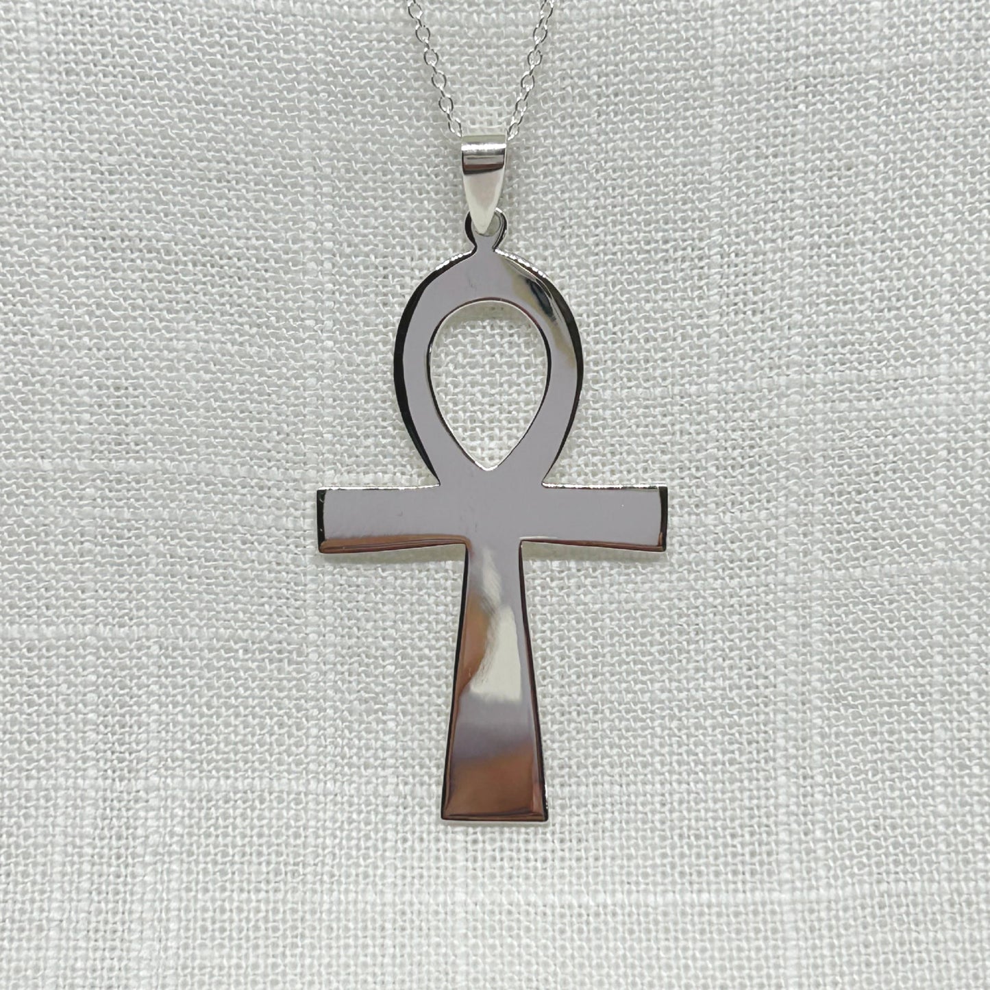 Sterling Silver Egyptian Ankh Necklace XL – Realm of the Witch