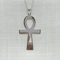 Sterling Silver Egyptian Ankh Necklace XL