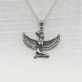 Sterling Silver Egyptian Winged Isis Necklace