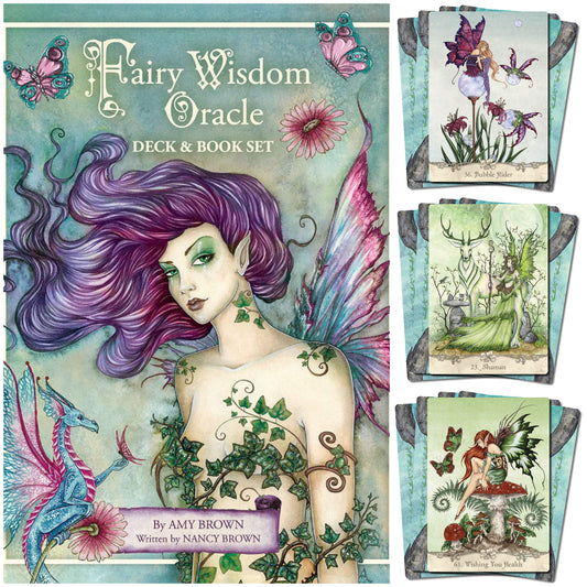 The illustrated book provides spiritual guidance in the form of the fairy's wise messages, along with chants to help you focus your intentions and embrace a more positive attitude toward life.  This deluxe set includes 64 cards and 140-page illustrated, hardback book.