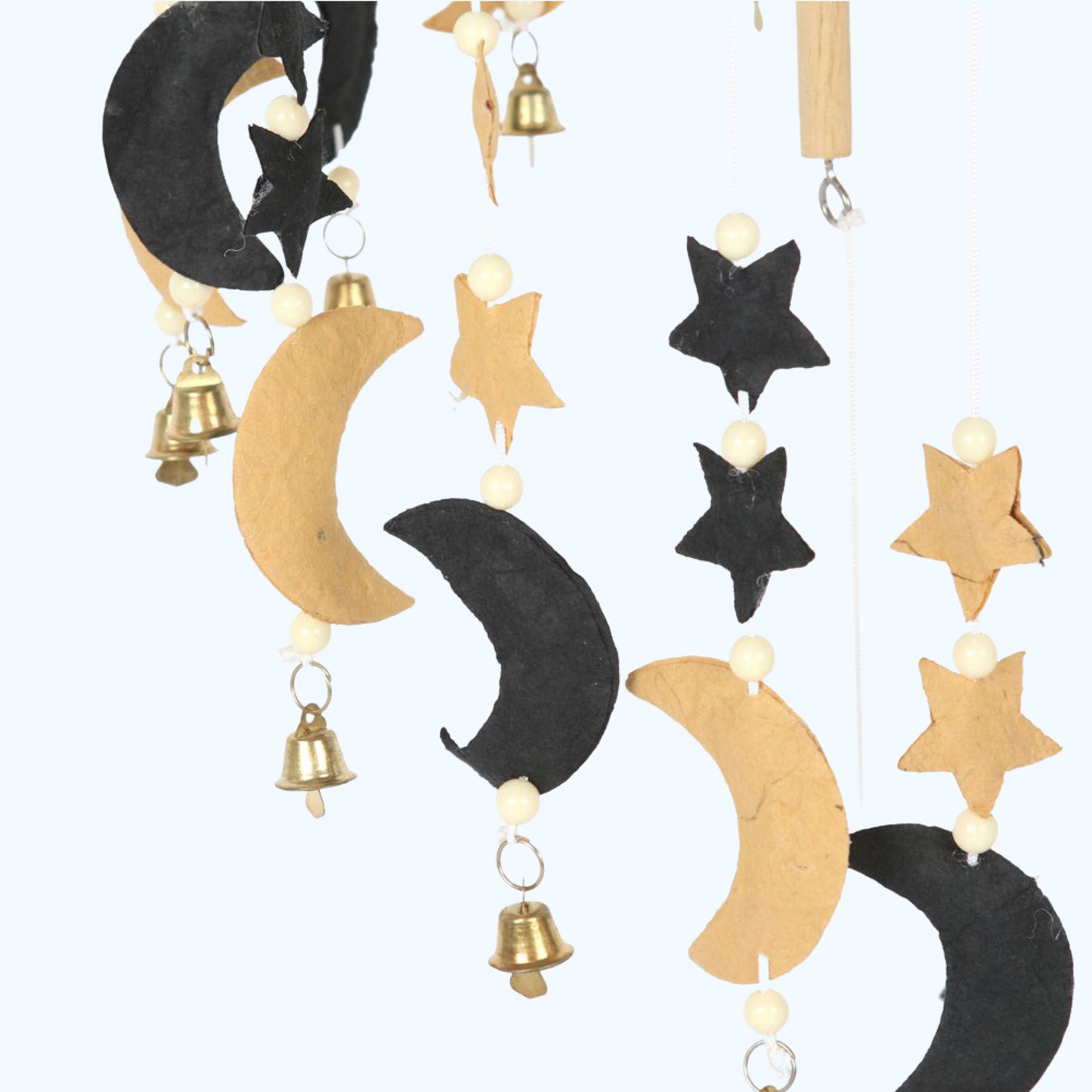 Moon and Star Mobile with Bells