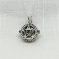Sterling Silver Pentacle Locket Necklace
