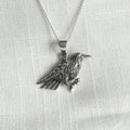 Sterling Silver Raven Necklace