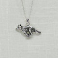 Sterling Silver Running Wolf Necklace