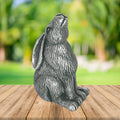 Silver Terracotta Moon Gazing Hare Garden Ornament
