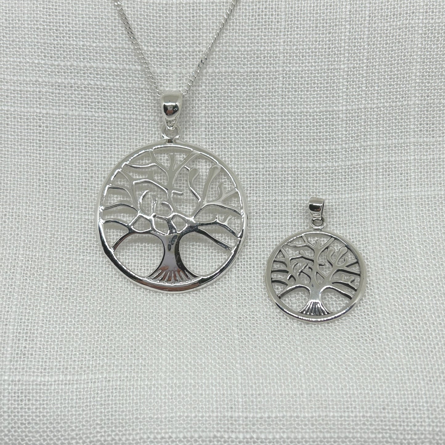 Sterling Silver Tree of Life Necklace Large