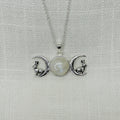 Sterling Silver Triple Moon Hare Necklace