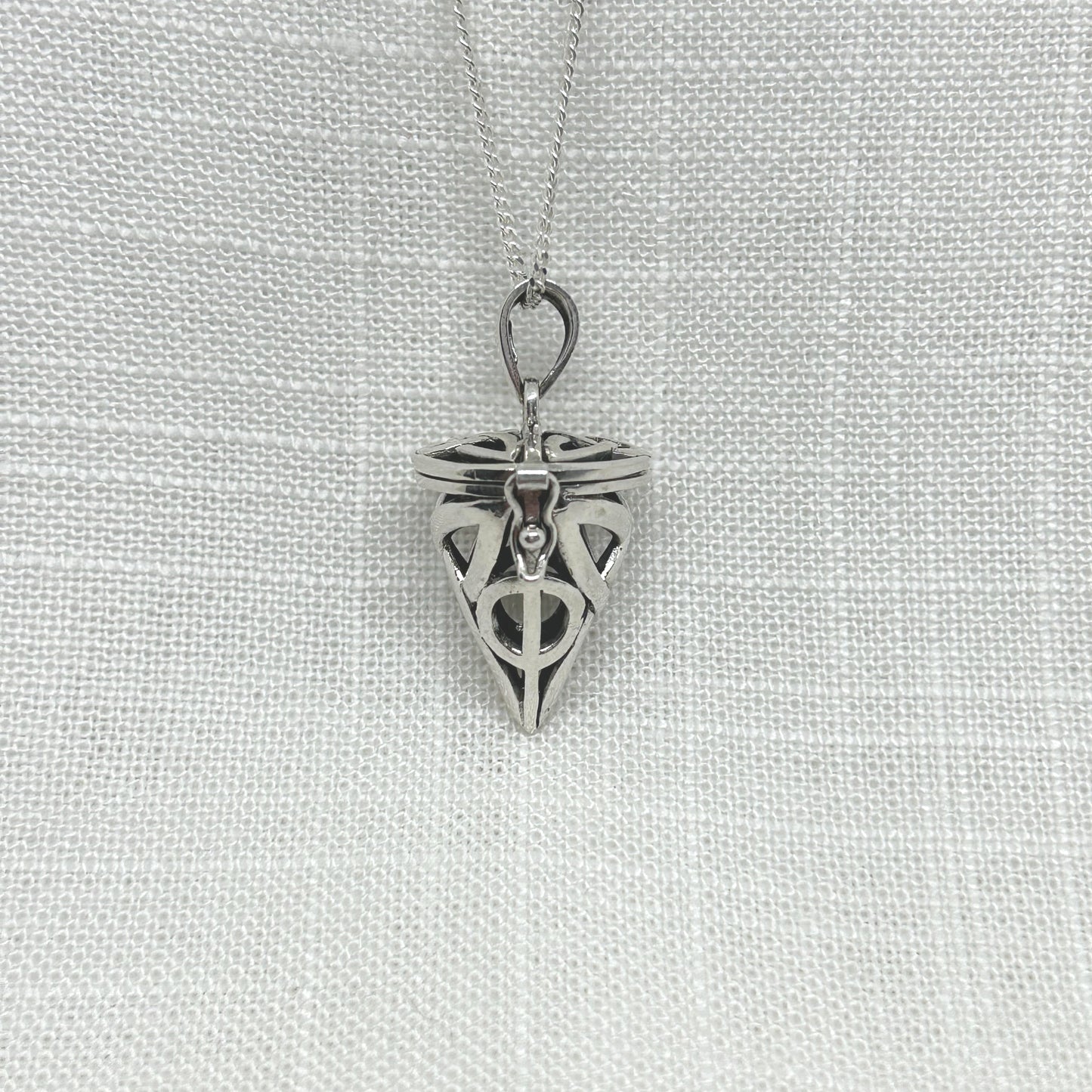 Sterling Silver Triquetra Locket Necklace