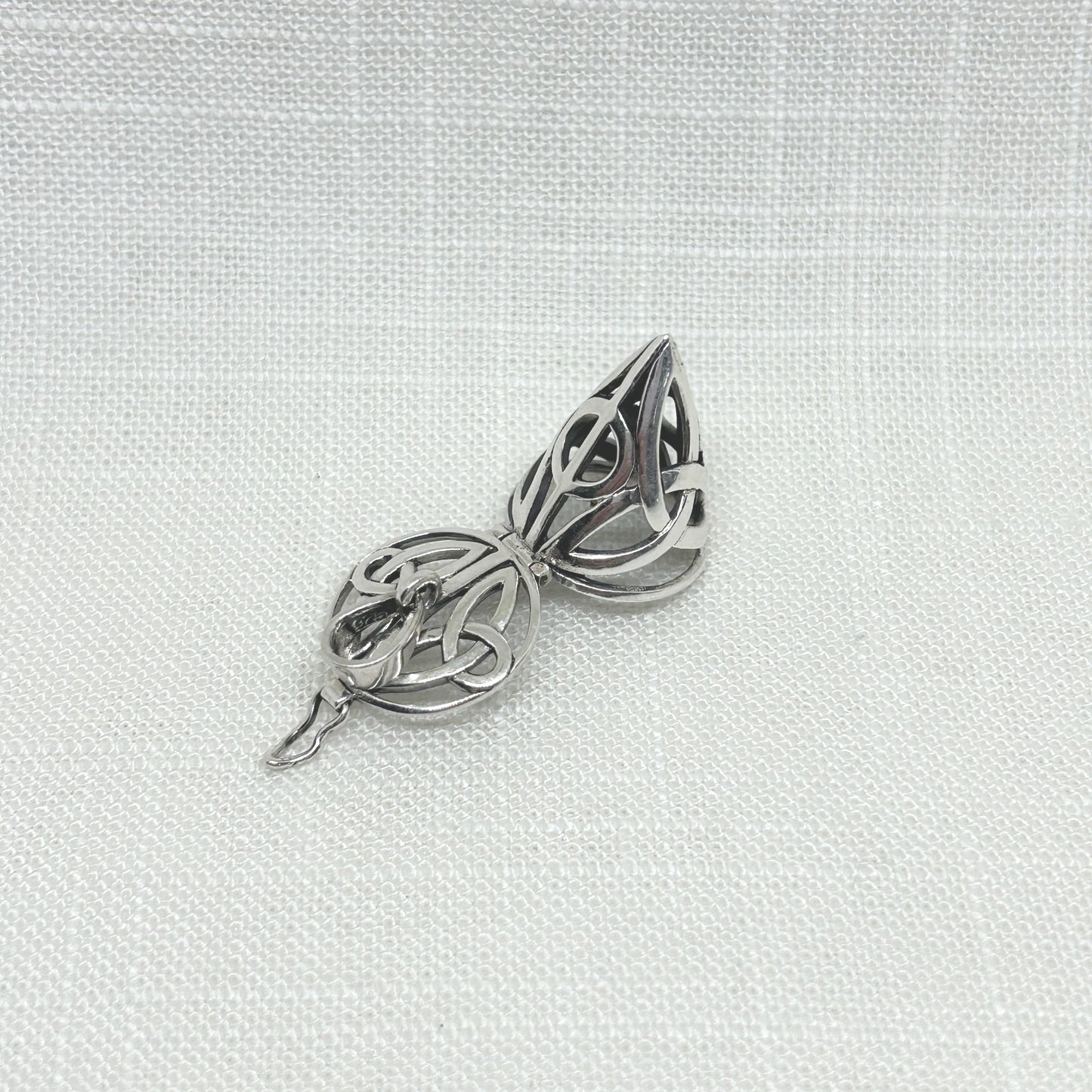 Sterling Silver Triquetra Locket Necklace