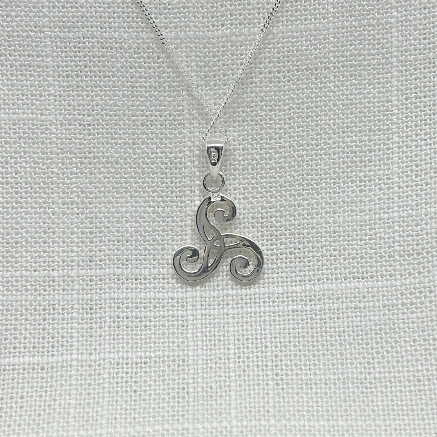 Sterling Silver Triskele Necklace