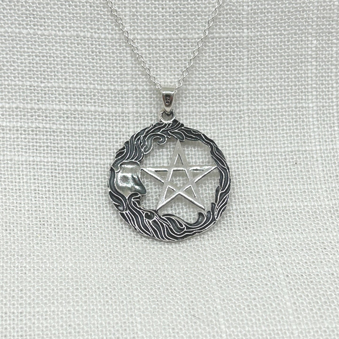 Sterling Silver Wise Man Pentagram Necklace **ON SALE** WAS 29.99 NOW 25.99