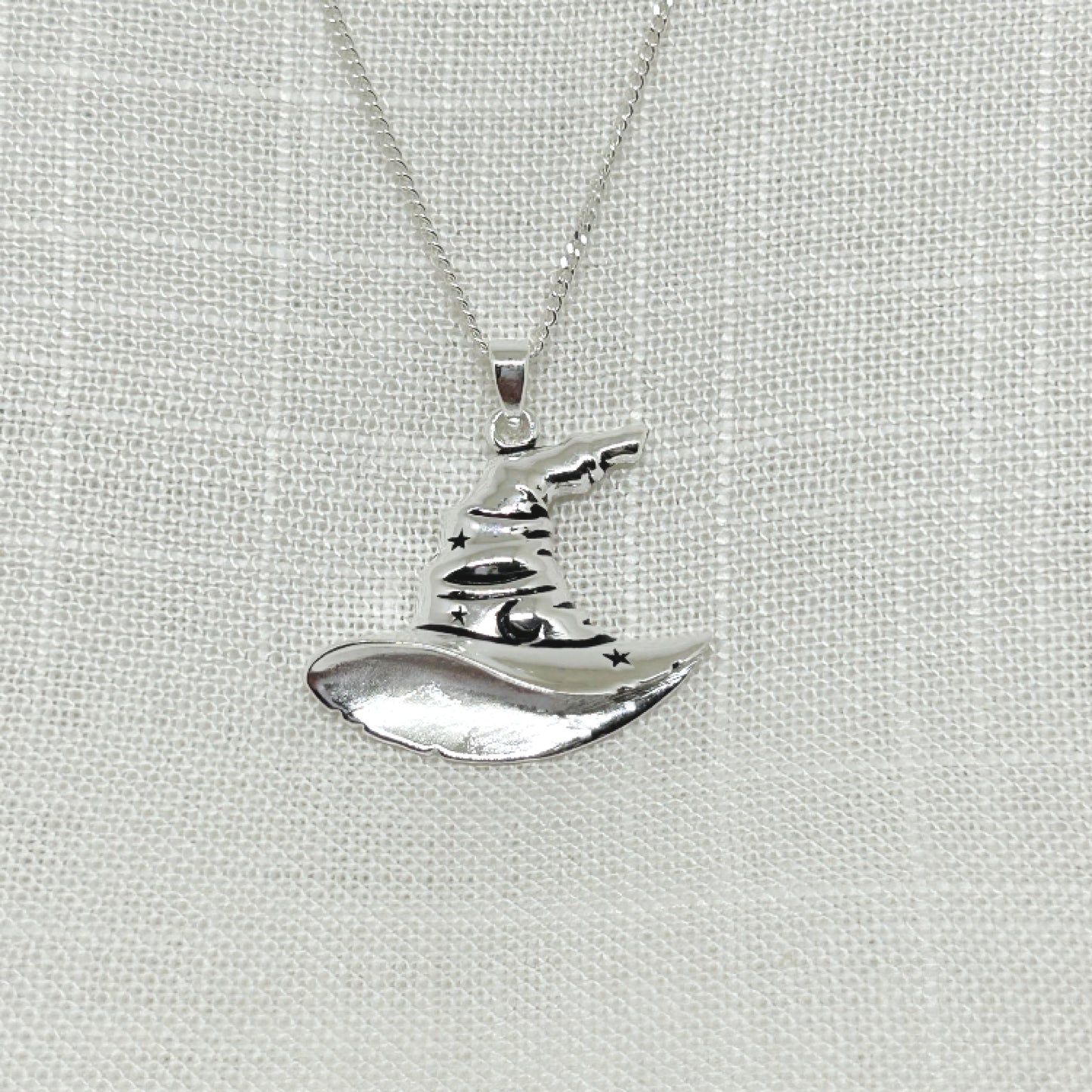 Sterling Silver Witch Hat Necklace X Large