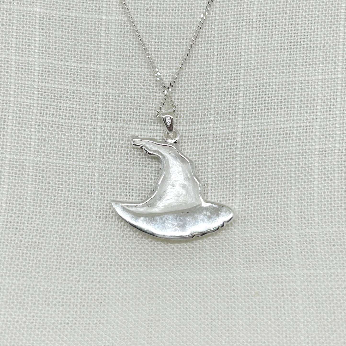 Sterling Silver Witch Hat Necklace X Large