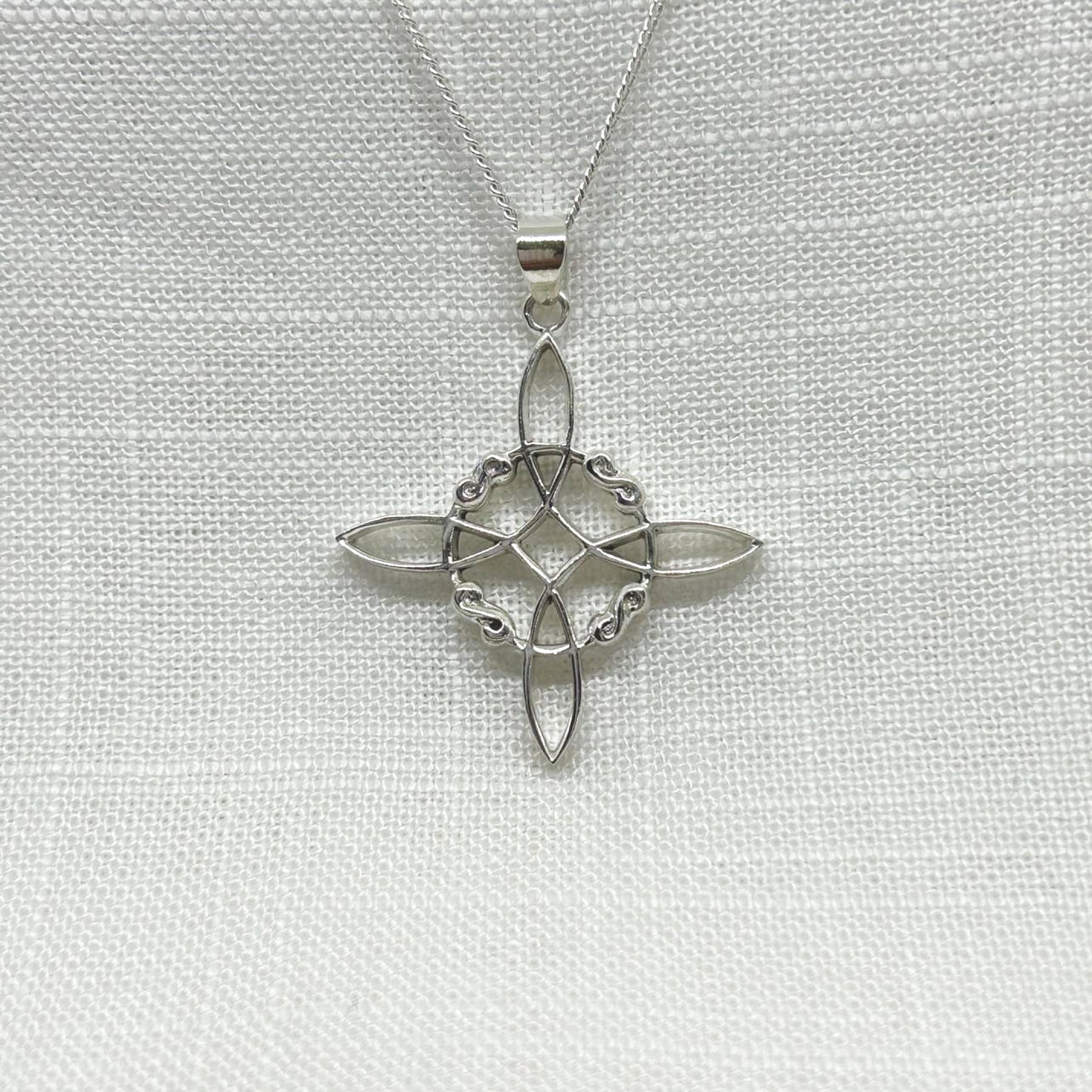 The pendant is stamped .925 on the back and measures 40mm long inc bale x 33mm wide x a good sized 3mm thick depth. All pendants come supplied on a 20" Sterling Silver Curb Chain. A great protection symbol for those wanting an alt to pentagrams