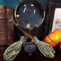 Broomstick Crystal Ball Holder