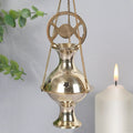 Triple Moon Brass Incense Censer
