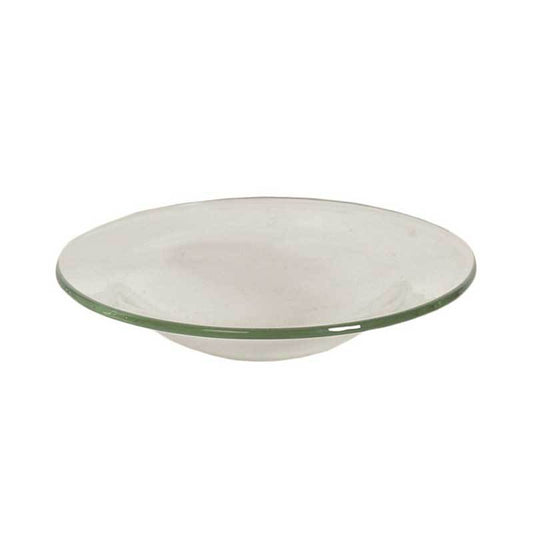 A replacement dish for oil/wax melt burners. Each dish is made from glass.  Approx dimensions: Diameter 11.5cm