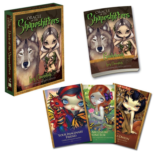 With a 176-page guidebook by Lucy Cavendish revealing the history, legends, lore, and magick of the shapeshifters-including practical spreads for accurate readings-and 45 colourful cards featuring stunning art by Jasmine Becket-Griffith, the Oracle of the Shapeshifters is truly a unique and empowering deck. Size: 12.7 x 3.56 x 17.15 cm 45 Full Colour Cards and Guidebook