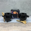 Cauldron Egg Cup with Broom Spoon
