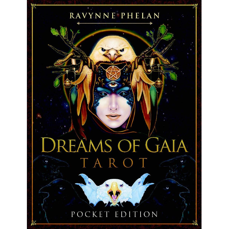 Author and artist, Ravynne Phelan, combines the familiar structure of tarot with bold new archetypes, symbology and meanings for more intimate, insightful and relevant messages. Embark on a journey of undoing, being and becoming and be inspired into tomorrow with this pocket edition of the award-winning Dreams of Gaia Tarot.