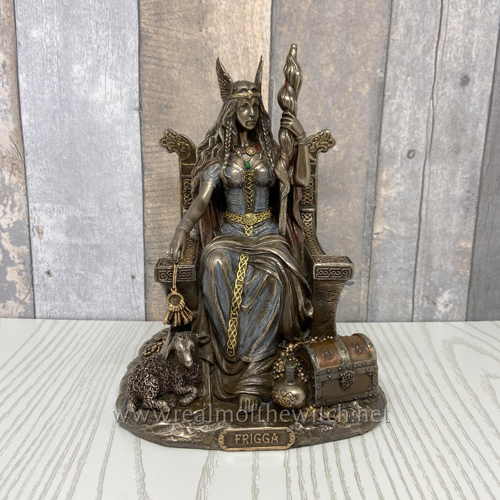 Frigga Goddess of Wisdom Bronzed Figurine