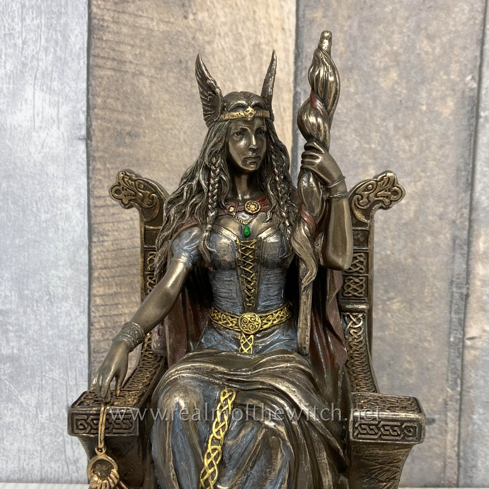 Frigga Goddess of Wisdom Bronzed Figurine