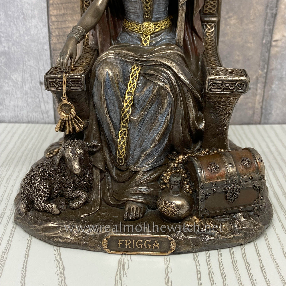 Frigga Goddess of Wisdom Bronzed Figurine