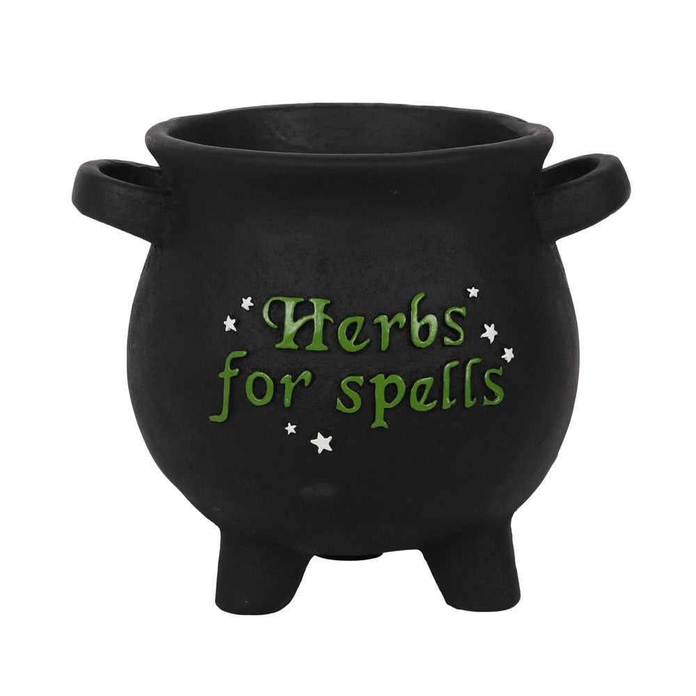 Herbs For Spells Cauldron Plant Pot ~ Large