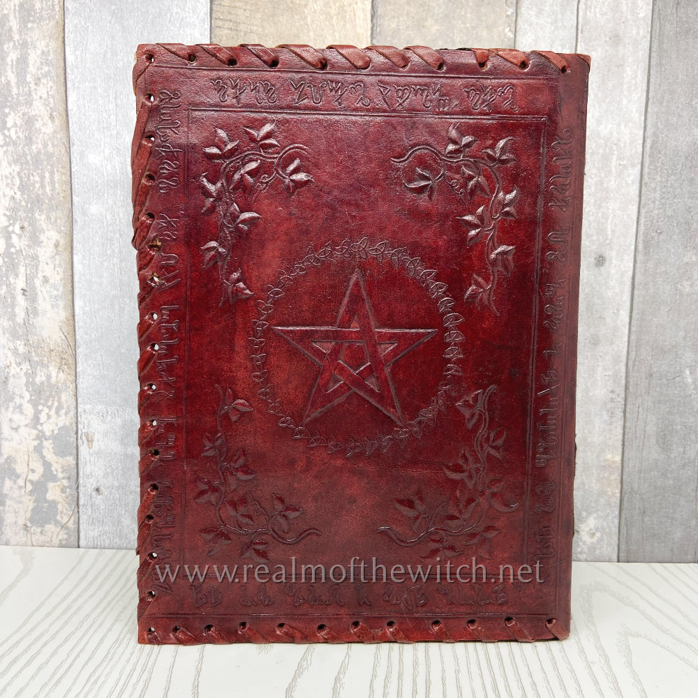Leather Embossed Book of Shadows or Grimoire Small